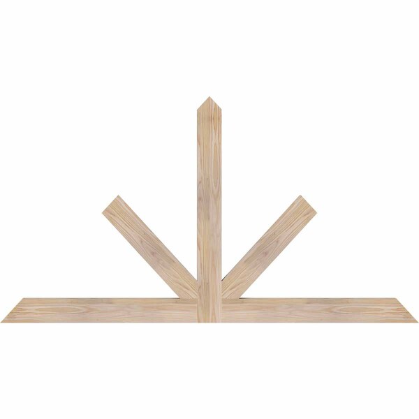 Ekena Millwork Saratoga Smooth Timber Gable Bracket, Douglas Fir, 60"W x 32"H x 1 1/2"D x 3 1/2"F, 13/12 Pitch GBW060X32X0204SAR00SDF - main